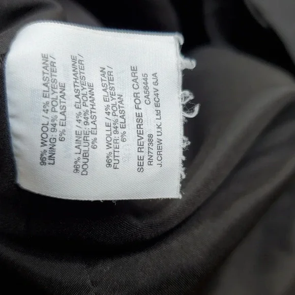 J.Crew Black Classic B-Stretch Wool Pencil Skirt 6 Petite - Picture 6 of 8